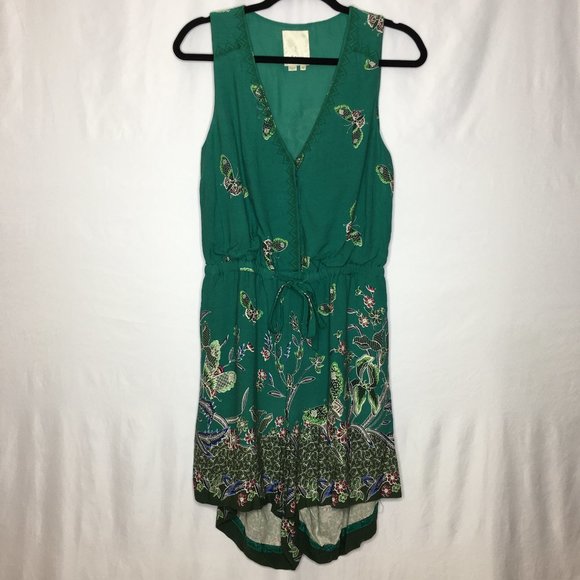 Anthropologie Pants - Elevenses papillion floral butterfly romper K2